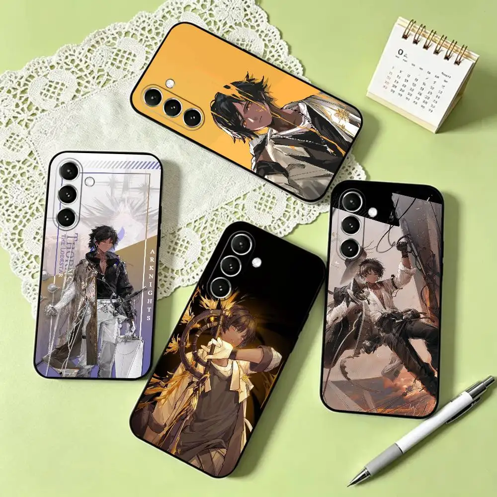 Capa de telefone Thorns the Lodestar Arknights para Samsung Galaxy A73, A72, A71, A70, A53, A52, A51, capa preta de silicone macio