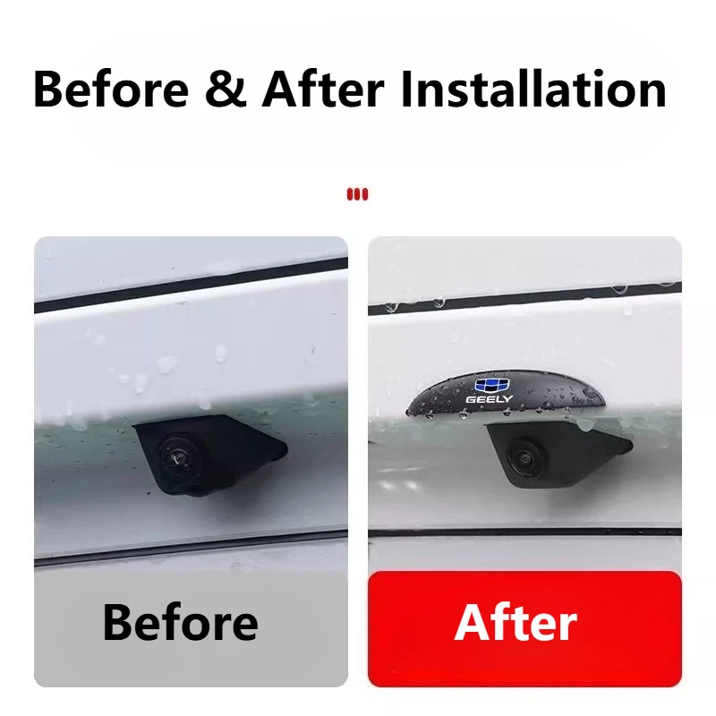 For Geely Monjaro Preface Atlas Proton X70 Azkarra Coolray Emgrand Rear Camera Waterproof Rain Cover Sun Visor