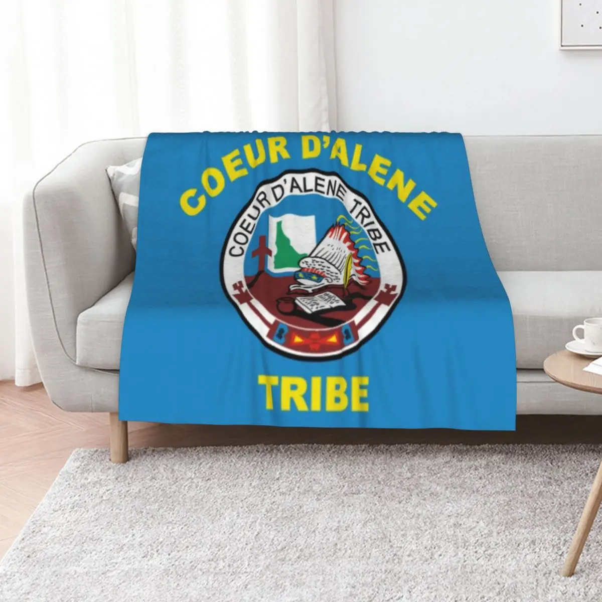 Flag of Coeur d'Alene Tribe USA Throw Blanket decorative Warm Thermal for babies Furrys Luxury Blankets