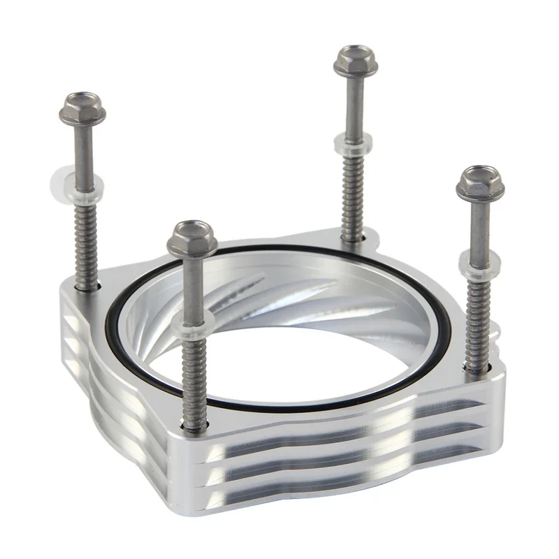 5.7L HEMI V8 Throttle Body Adapter Spacer Aluminum Silver With O-ring Fit for Dodge RAM 1500/2500/3500 Durango 2009-2018