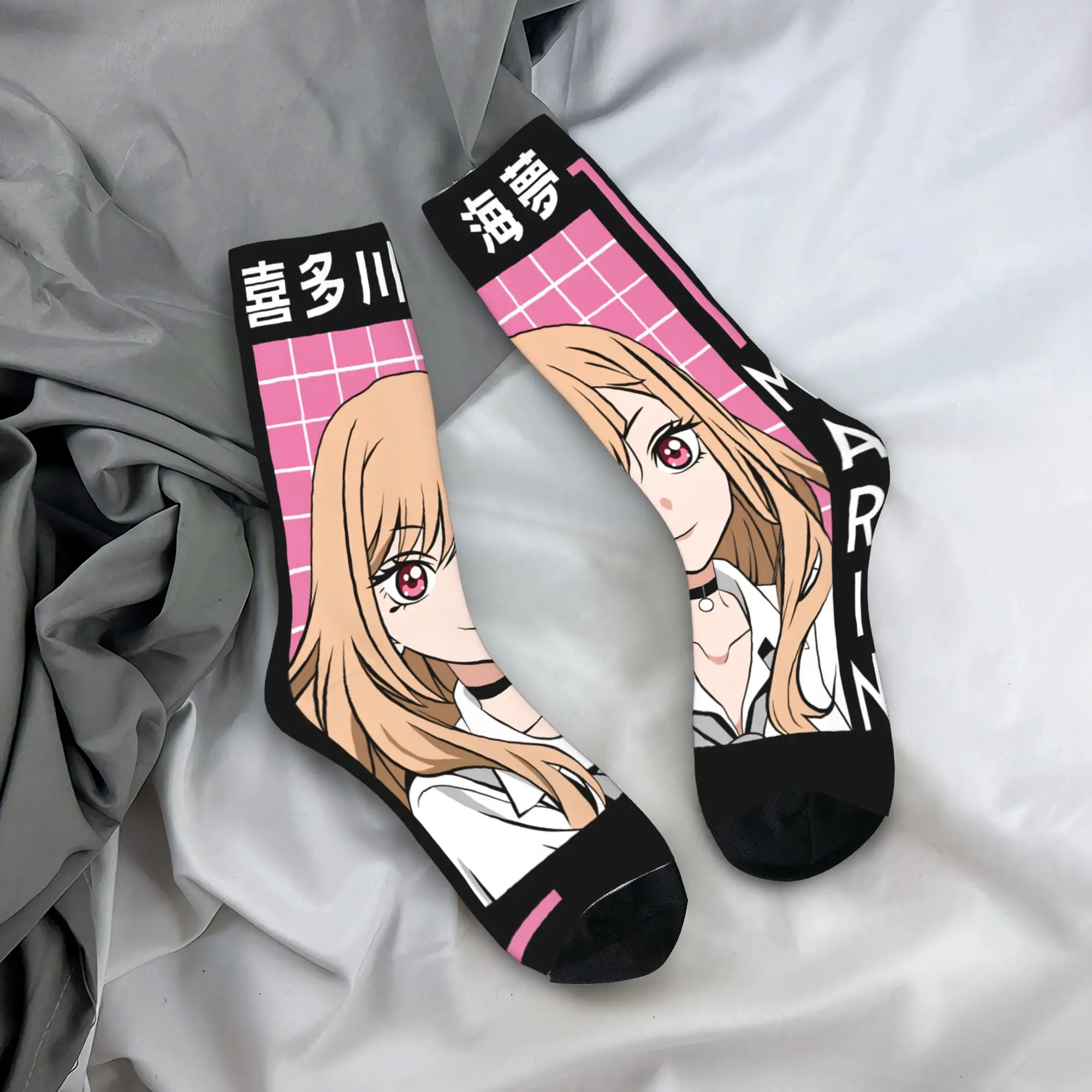 

Marin Kitagawa Cute Anime Stockings Retro Socks Adults Men Warm Soft Socks Spring Running Pattern Anti Skid Socks Gift