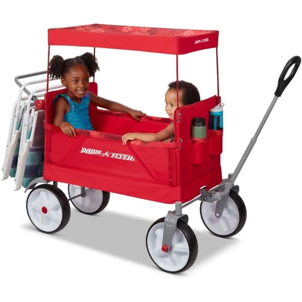 

Beach & Boardwalk Wagon, Folding Beach Cart, Ages 1.5+, Red Beach Wagon