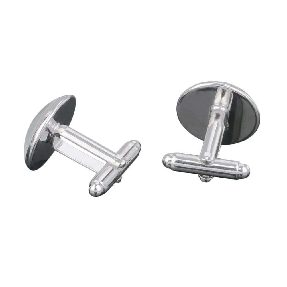 

Round D Letter Glass Cuff-Link Sleeve Button for Men Smooth Electroplating Design All-Match Decorative Collar Button Durable