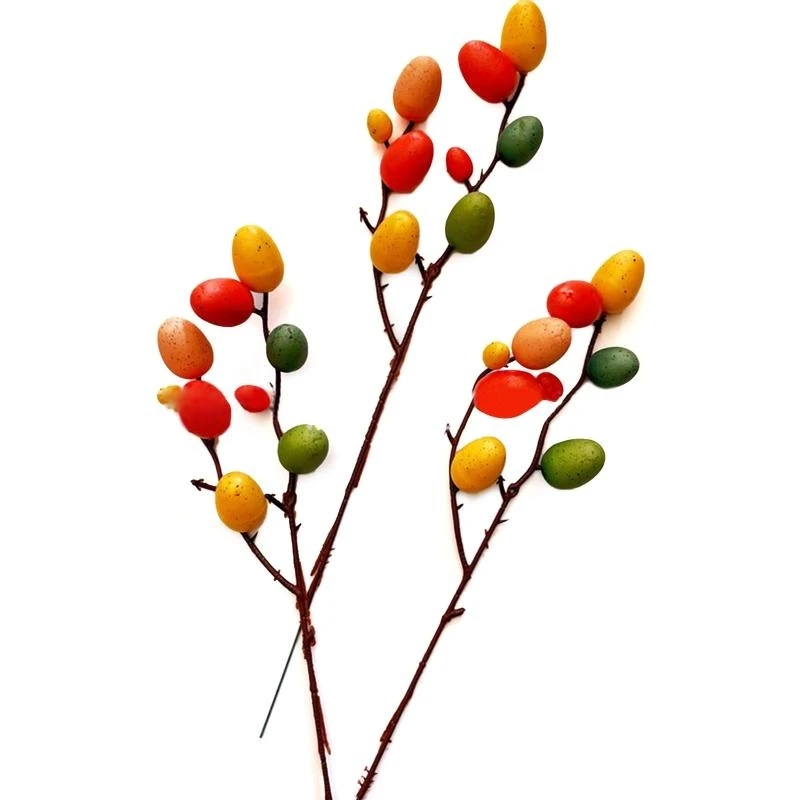 부활절 달걀 절단 인공 꽃 지점 다채로운 거품 새 계란 축하 장식 홈 봄 파티 용품