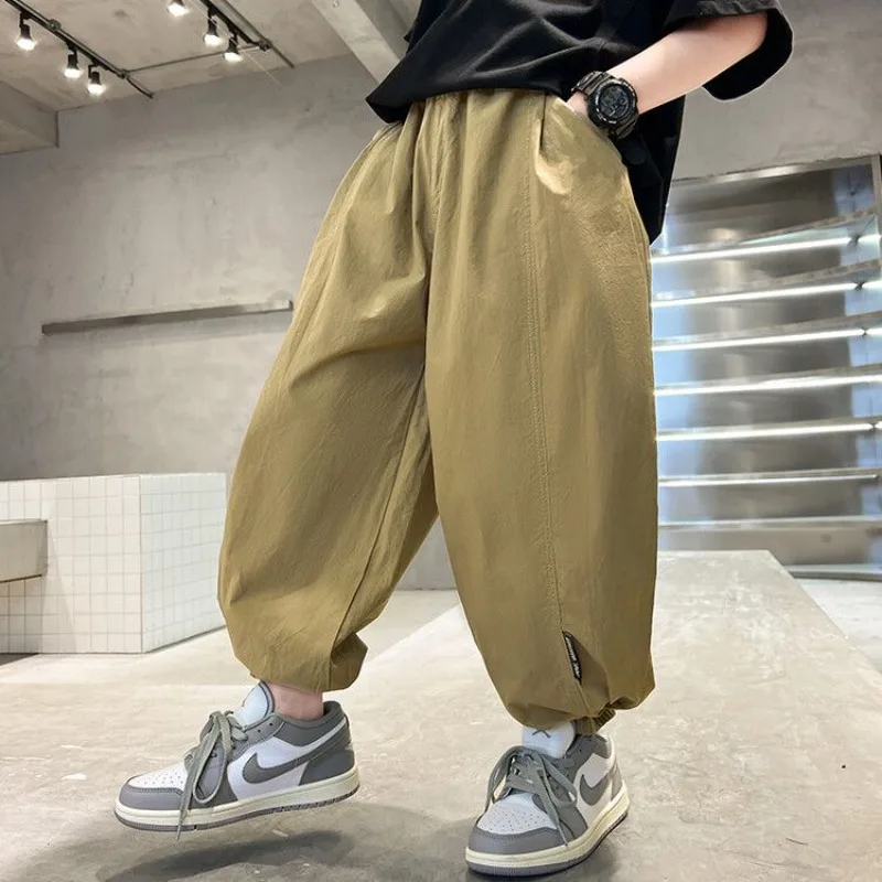 2025 Summer Quick-Dry Lantern Pants for Toddler & Kids - Thin Street Dance Casual Pants with Ultra-Stretch, Trendy Boys Outfit