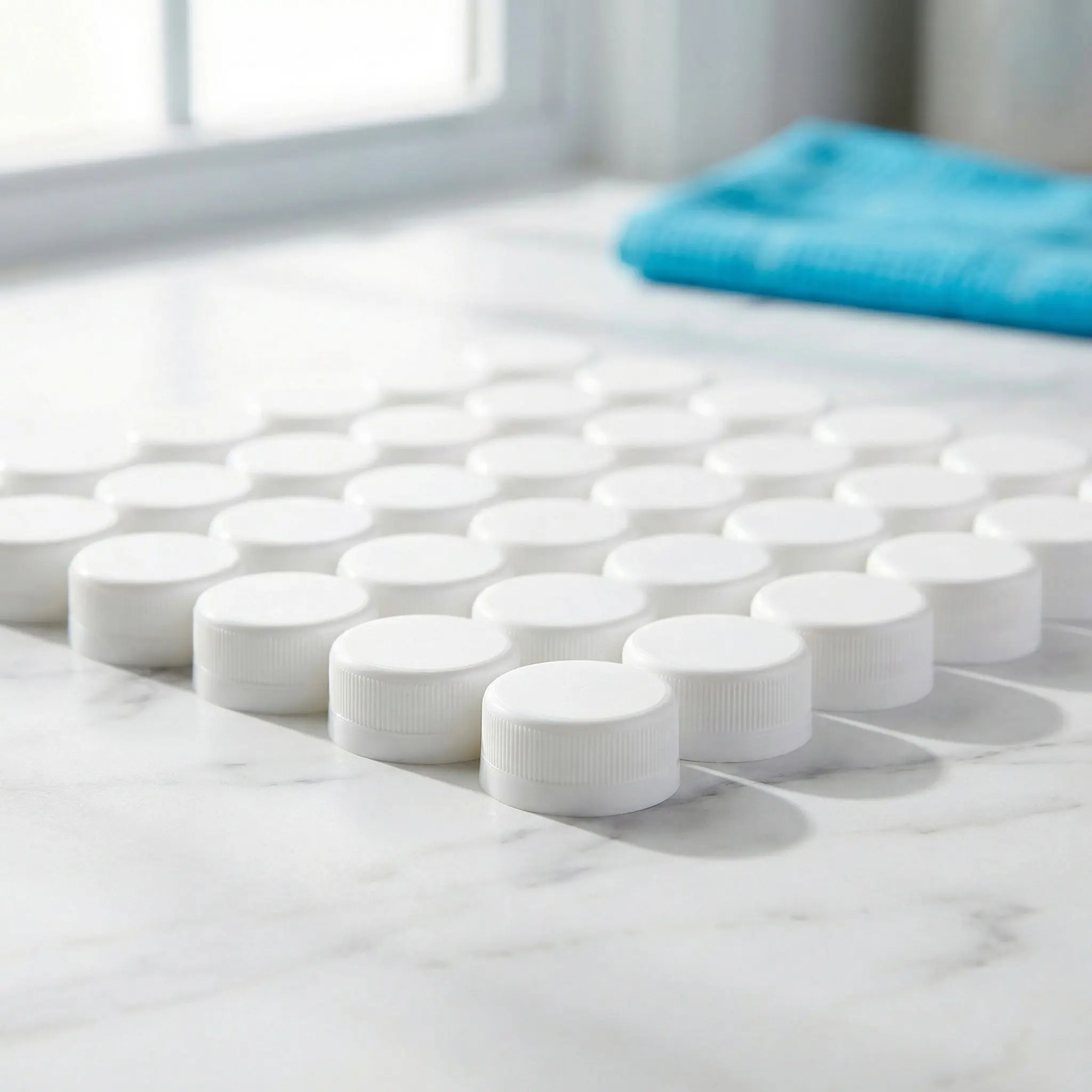 50Pcs White 38Mm Plastic Bottle Caps Tight Seal Screw Cap for Water Soda Juice Milk Bottle Cover Screw Bottles Caps
