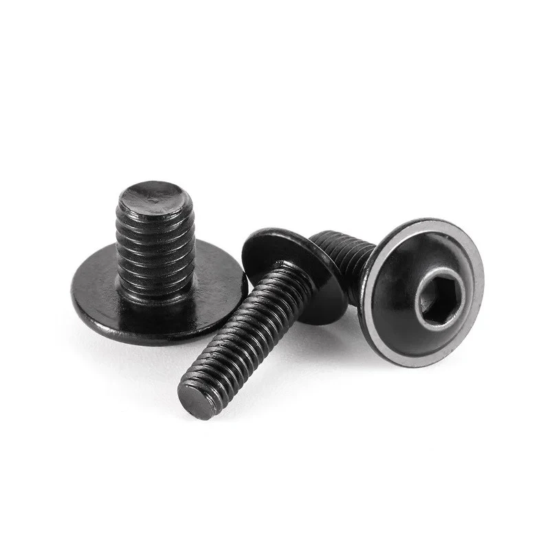 

M6 M8 Black 304 Stainless Steel Button Head Hex Socket Screws with Washer Collar / ISO7380.2 Allen Bolts 12-50mm Length