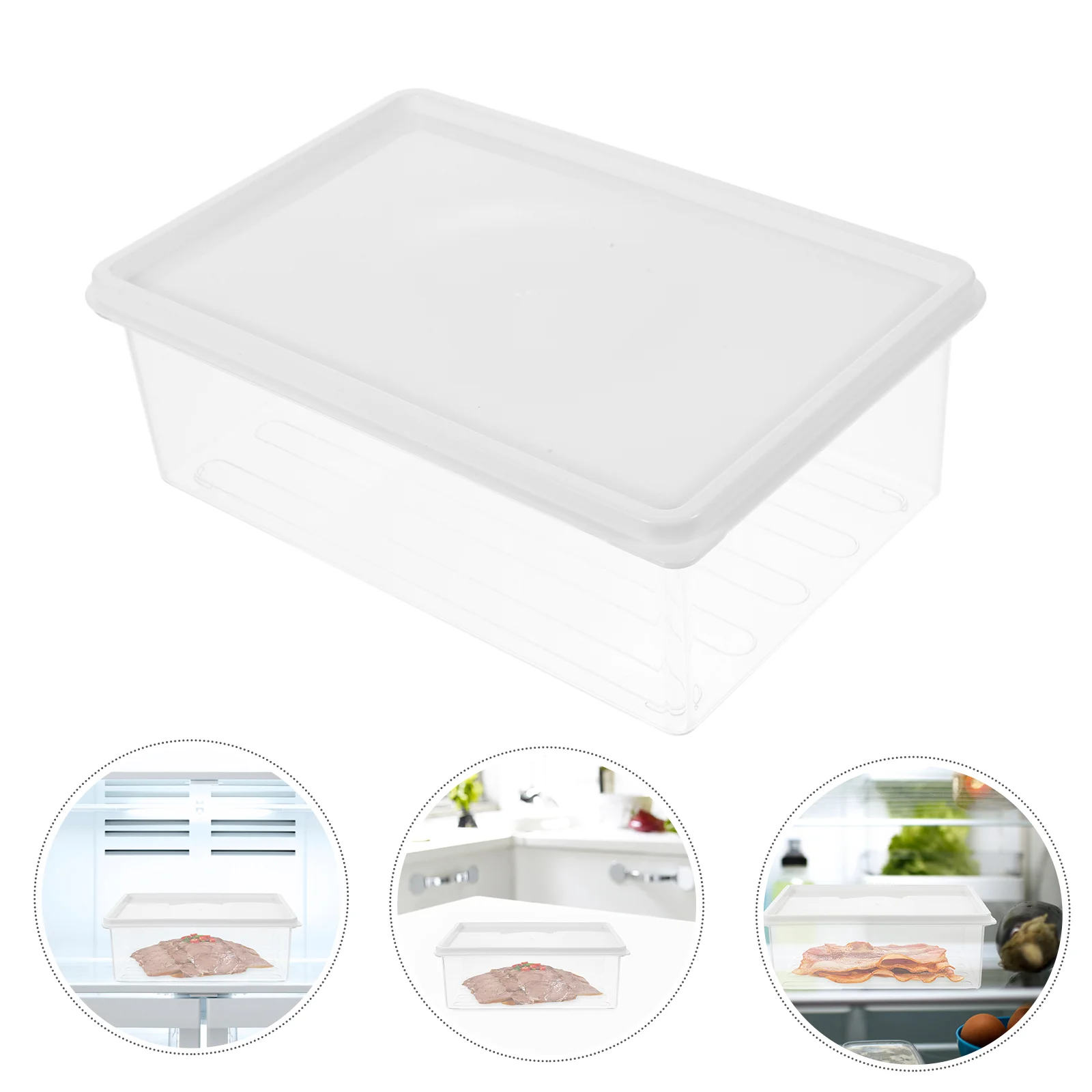 Practical Food Container Refrigerator Clear Meat Saver Delicatessen Transparent Containers For Fridge Pe Storage