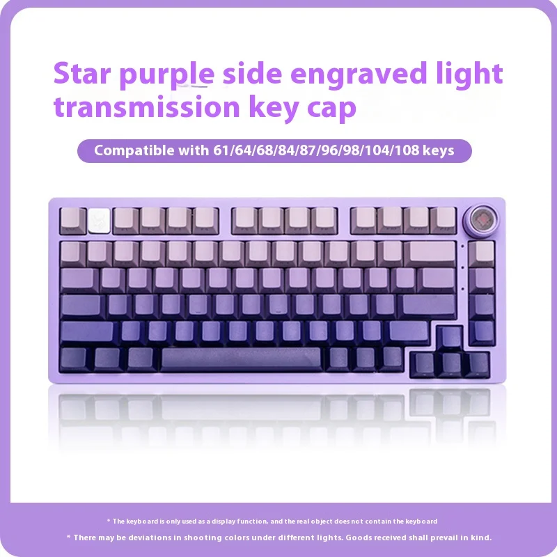 

Aula Wolf Spider Dust Side Engraved Keycaptransparent Gradient Mechanical Keyboard61/68/75/87/98/104/108/136 Universal Keycap