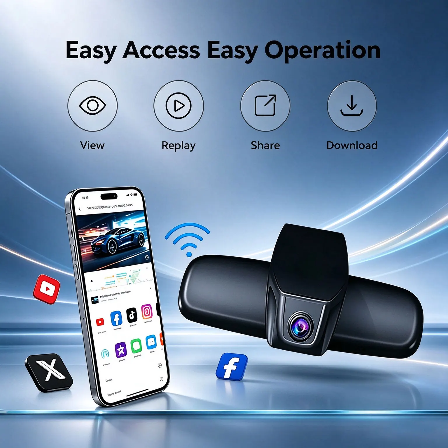 Plug and Play Wifi Car Dvr Dash Cam  For Cupra Leon 2025 2026 / Golf R MK8.5 2025 2026 / Cupra Formentor 2025 2026