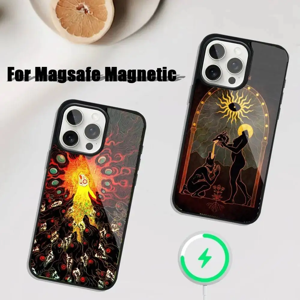 

Art of Maquenda Phone Case For iPhone 16,15,14,13,12,11,Plus,Pro,Max Mini Magsafe Magnetic Wireless Charging