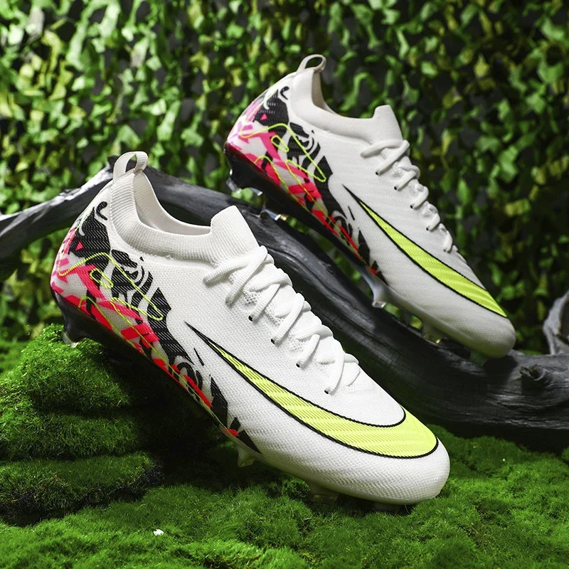 

New Man Soccer Shoes Society Professional Grass Training Original Football Field Boots Cleats FG Indoor Non Slip Futsal Sneaker