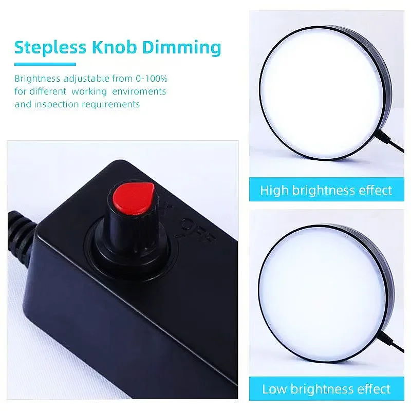 Microscope Bottom LED Light for Stereo Digital Binocular Microscope Adjustable Brightness Bottom Supplementary Light Source Lamp