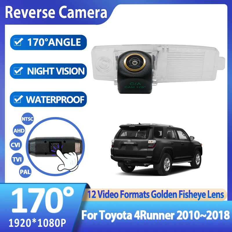 

AHD 1080P 170° Golden Lens Vehicle Car Rear View Camera For Toyota 4Runner 2010~2018 Night Vision Waterproof Backup Reverse CAM