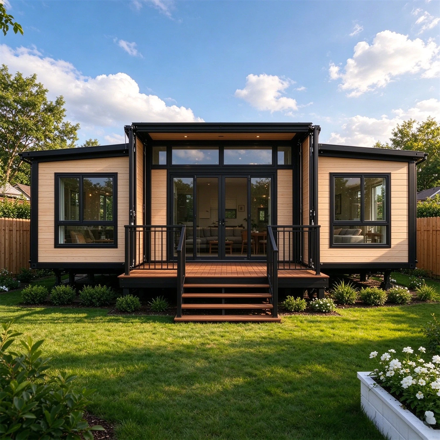 Expandable Home Container House Back Yard 20Ft 40Ft Mobile Home Prefab Tiny House Prefabricated Home Garden Rooms Warehouse Barn