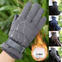 Women Man Windproof Cotton Plush Gloves Waterproof Touch Screen Snowboard Ski Gloves Thickened Winter Warm Snow Gloves