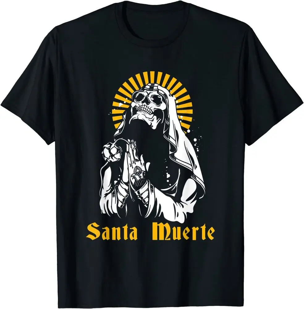 Santa Muerte Mexican Dead Sugar Skull Mexico Female Deity T-Shirt Anime Graphic T-shirts For Men Clothing Women Tees