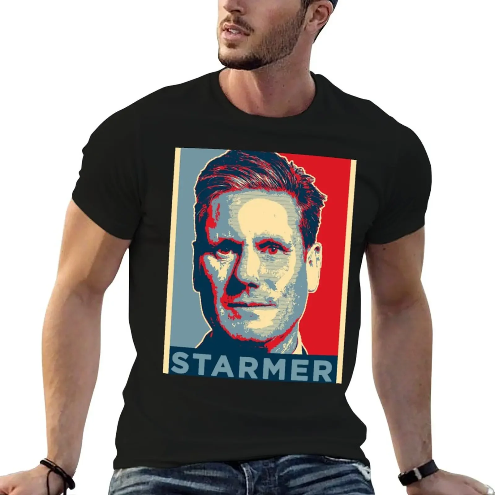 Keir Starmer - Labour art T-Shirt clothes sports fans Short sleeve tee tee shirts for men