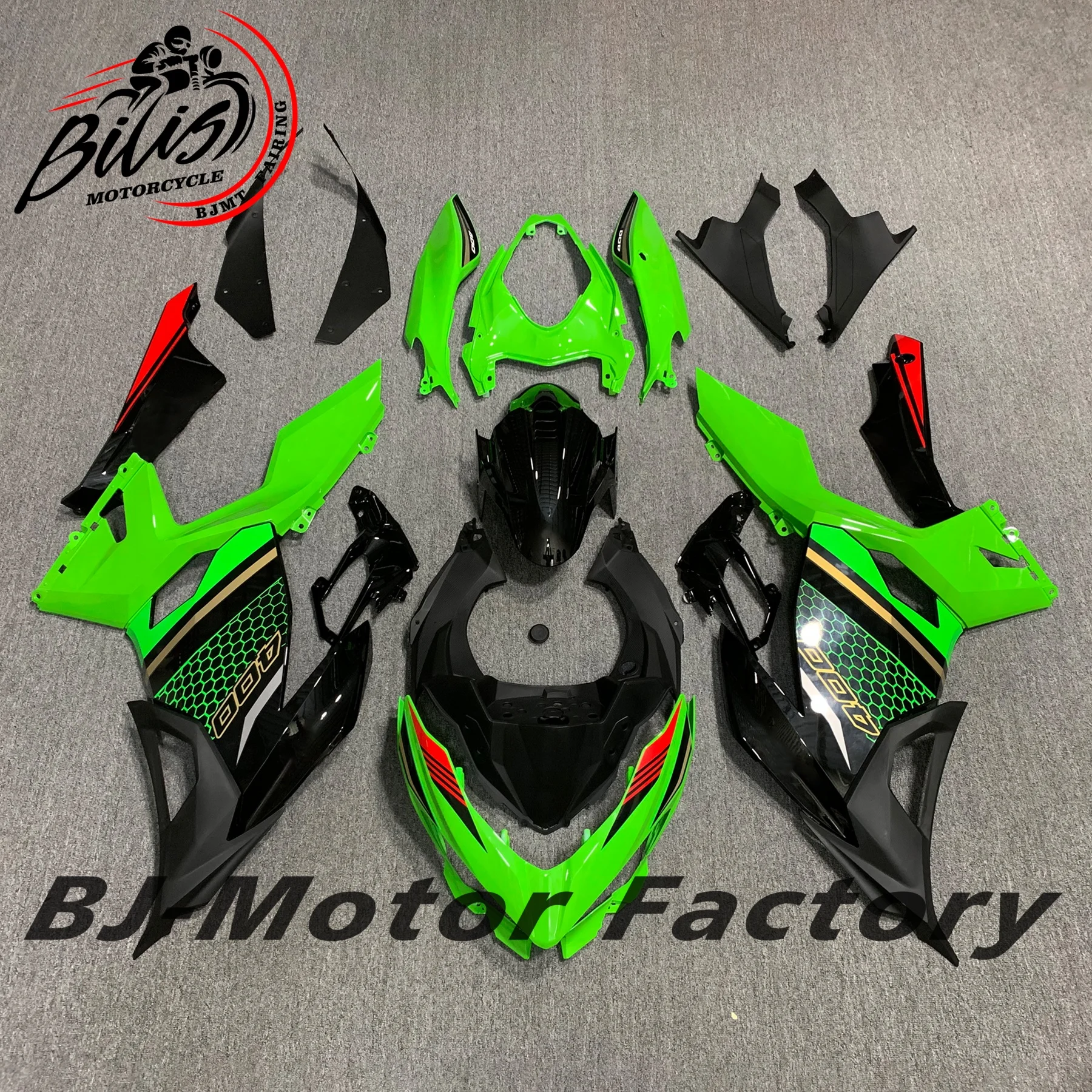 

Motorcycle Fairing Kit Suitable for Kawasaki Ninja 400 18-23 Years EX400 2018 2019 2020 2021 2022 2023 Fairing Gold Black
