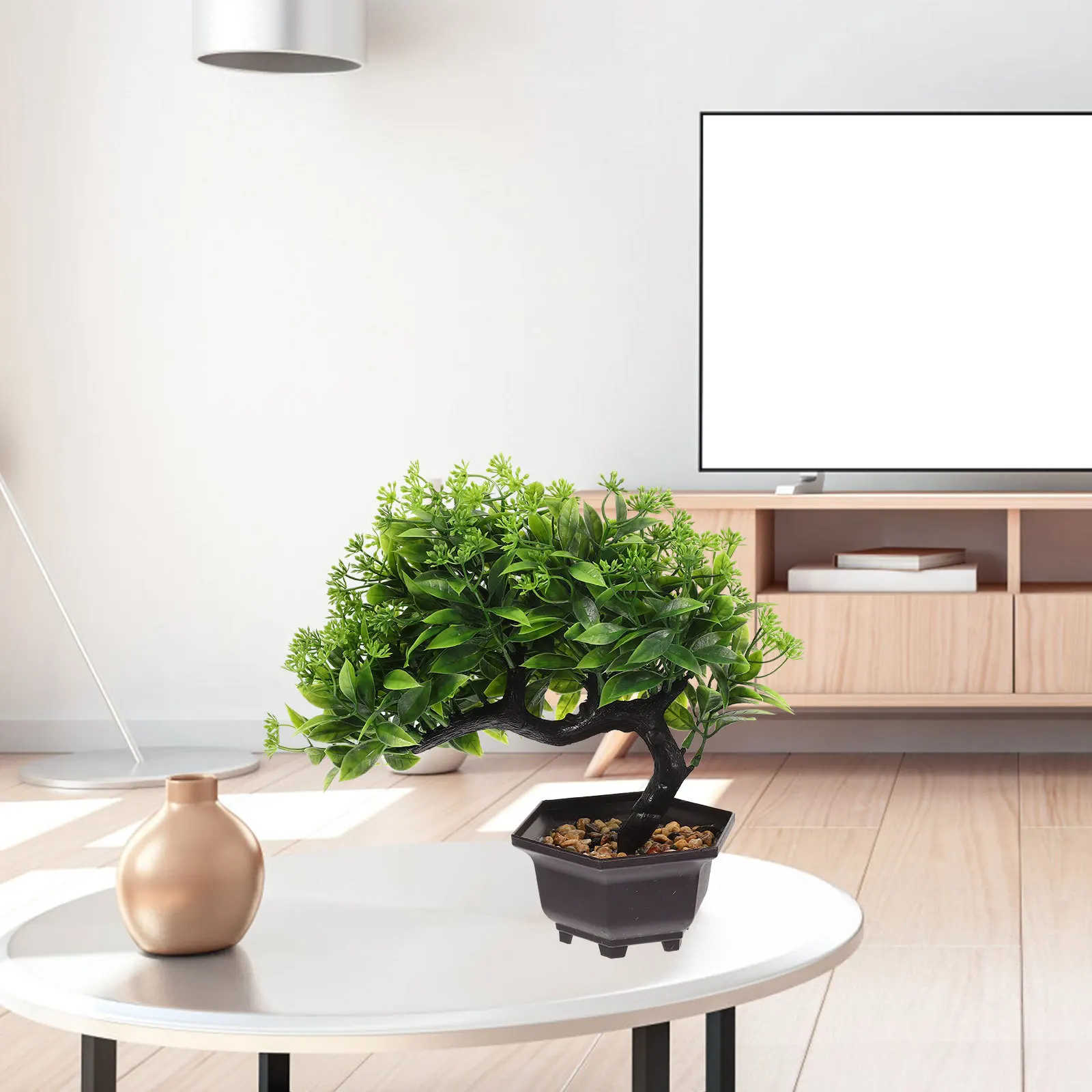 

Realistic Fake Potted Bonsai Tree Artificial Plant Decor For Home Office Hotel Indoor Plastic Ornament Simulation Pine