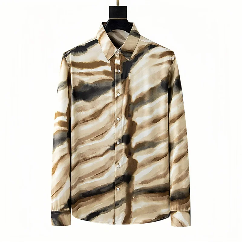 Men's Lightweight Long Sleeve Shirts Fashion Simple Design Casual Business Clothes For Men Oversize Breathable Autumn Daily Tops