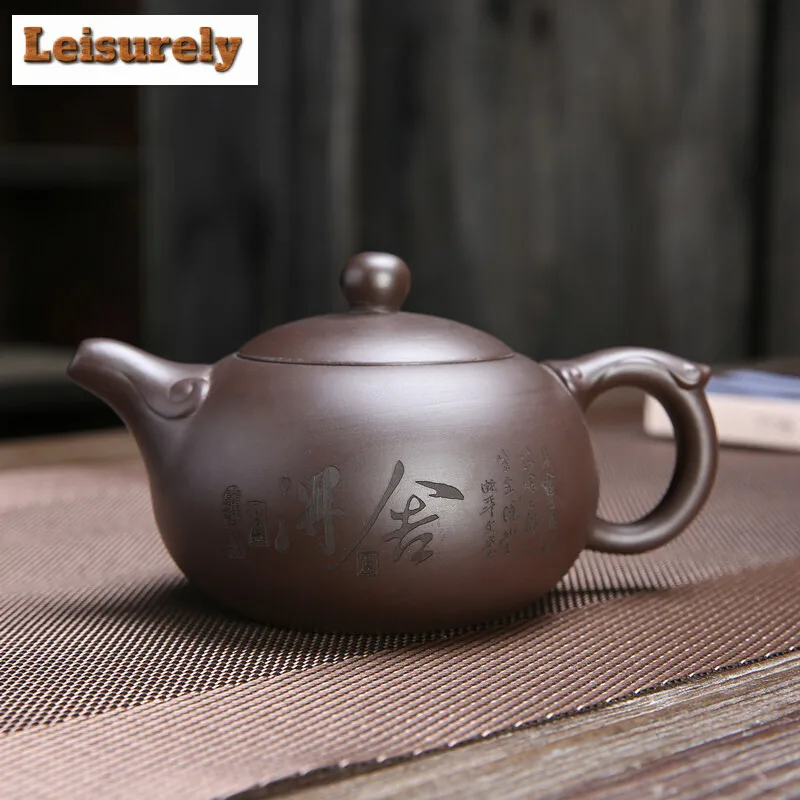 

Handmade Purple Clay Teapot Chinese Authentic Not Begrudge Xishi Tea Pot Beauty Kettle Household Tea Ceremony Customized 190ml