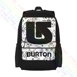 Burton Snowboards Spellout Logo Spades Large Capacity Backpack Print Backpack Sports Bag Outdoor Running