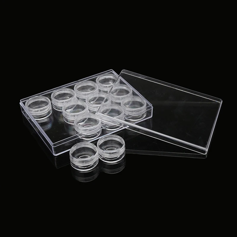 24Pcs Plastic Cosmetic Jar With 10G Clear Case With Snap Lids, Travel Storage Cosmetic Samples For Holds Lotions, Creams Durable