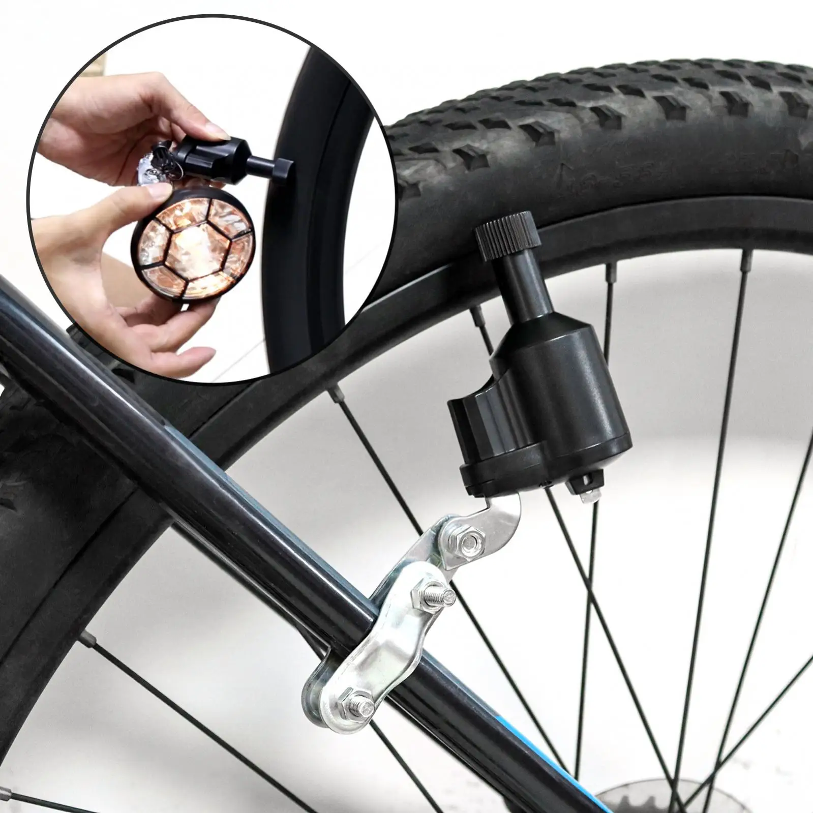 neighborhood 自転車ライト　フロント&リア 6v 3wブラックled自転車ダイナモライト,セルフパワーフロントライトと