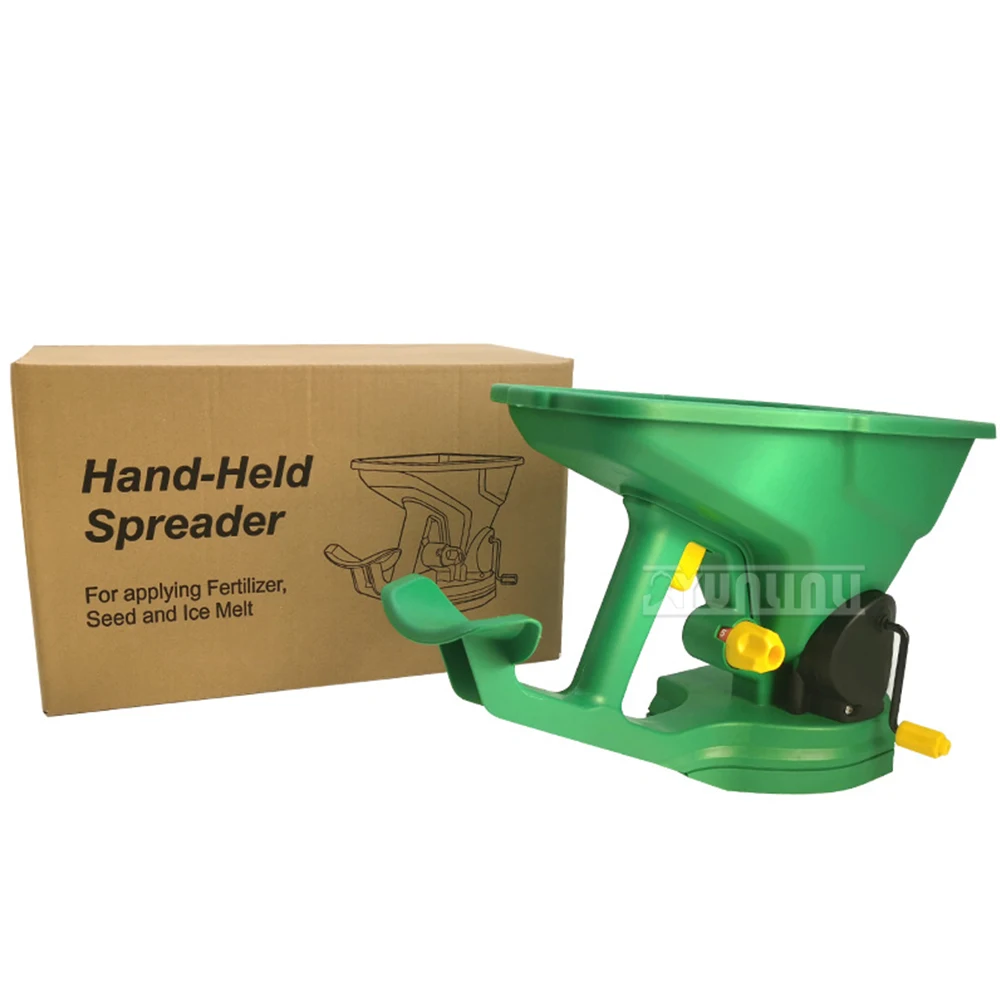 Hand Cranked Seed Spreader, Lawn Seed, Farmland Fertilizer Applicator, 1.5l Handheld Small Seeder 2025 NEW