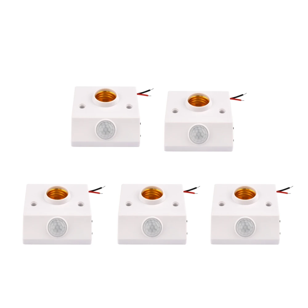 AC110-240V LED Fully Automatic Human Infrared Sensor Lamp Holder E27 Base Wall Mounted Lamp Holder Automatic On/Off Light ﻿