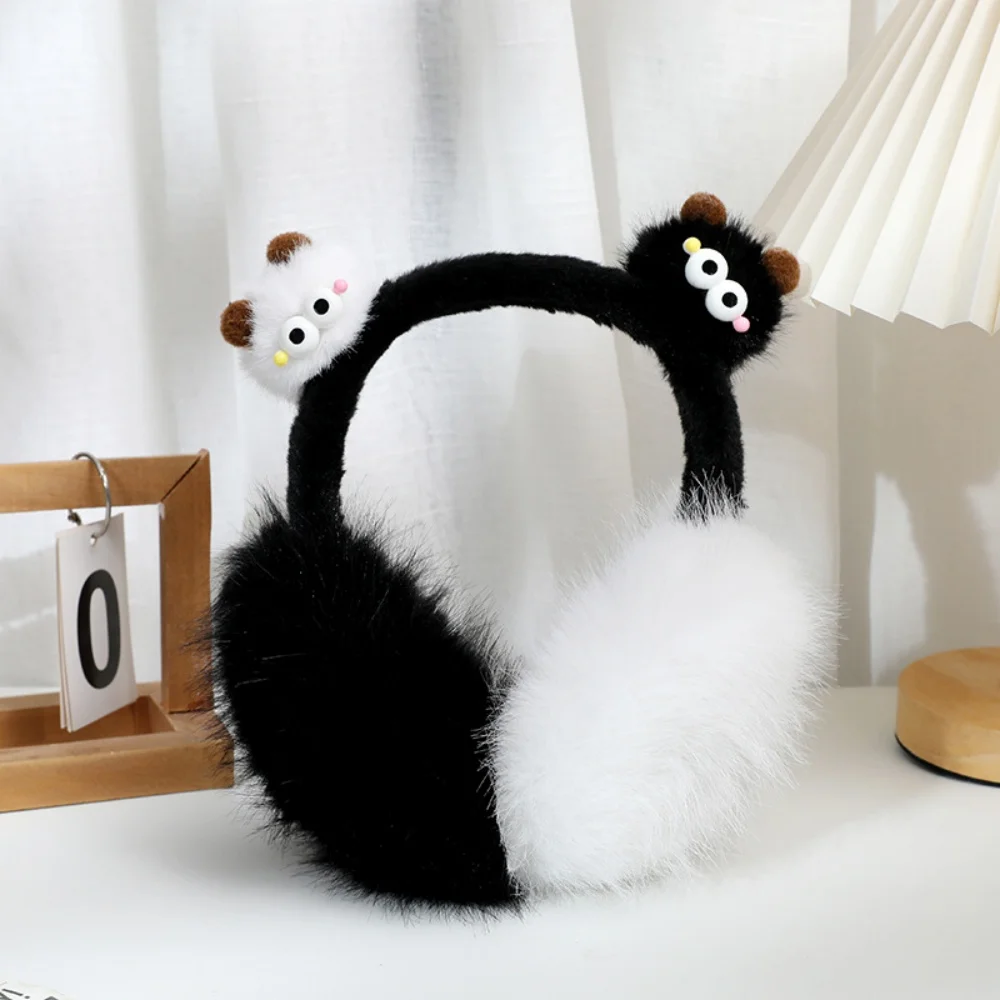 Зимние трехмерные плюшевые складные наушники, ветрозащитные модные теплые наушники с героями мультфильмов, аксессуары для защиты ушей для мальчиков и девочек