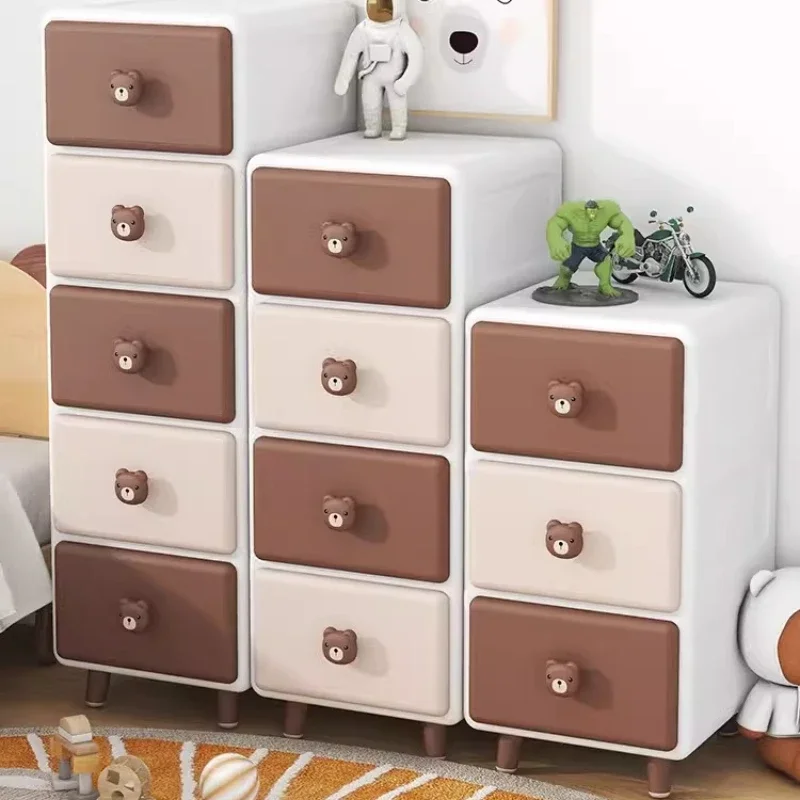 

Plastic Five Drawer Storage Cabinet, Multi-layer Snack Cabinet, Bedside Storage Cabinet, Baby and Children's Wardrobe