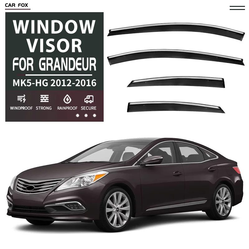 

For Hyundai Grandeur 2012-2016 Car Window Visor Awning Shelters Windshield Side Window Rain Sun Shade Accessories Car Styling