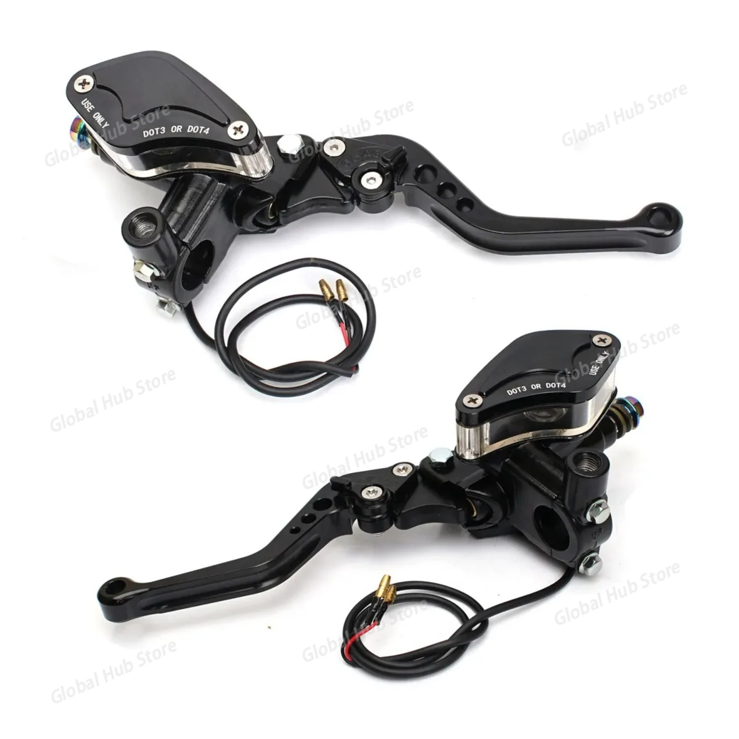 

1pcs Motorcycle Brake Master Cylinder CNC Machined Brake Pump Modified 6-Speed Maple Leaf Pump for Scooter Handlebars