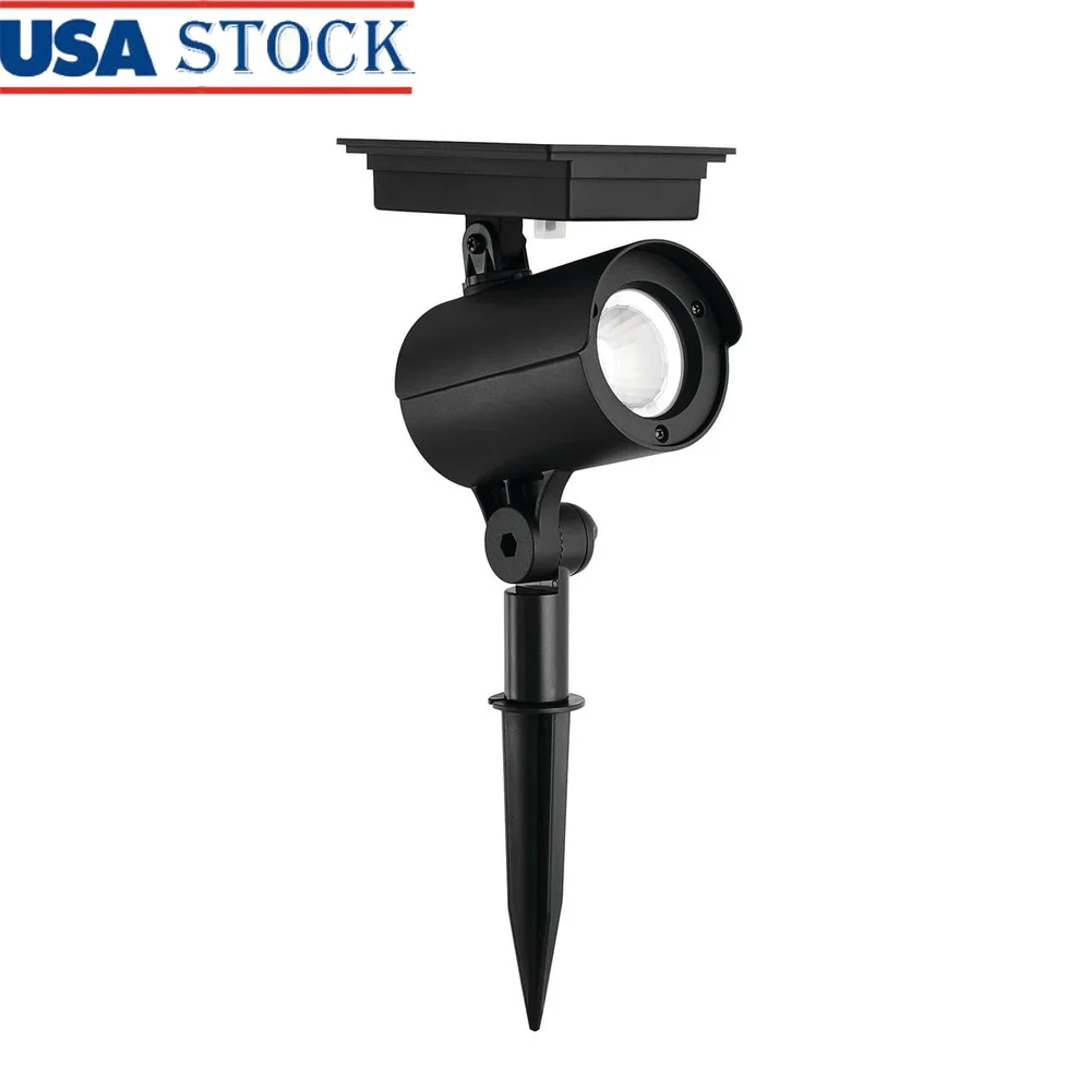 

Solar Powered LED Landscape Spot Light 60 Lumens Automatic Dusk to Dawn Outdoor Garden Lighting Waterproof Rechargeable Battery