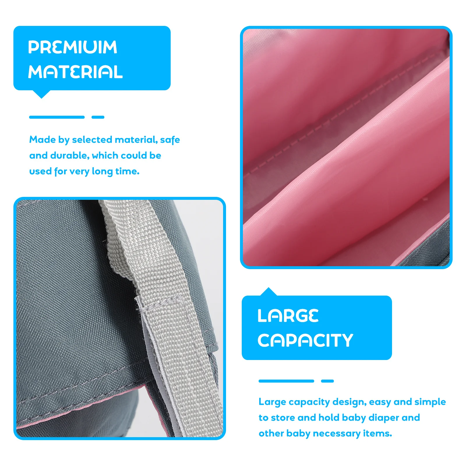 

Портативная сумка-органайзер для детских подгузников, большая вместительная сумка для подгузников с ручкой для хранения детской в путешествиях на открытом воздухе