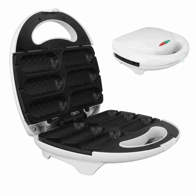 

Вафельница для кукурузных собак мощностью 750 Вт с антипригарным покрытием, машина для кукурузных собак делает 6 мини-кукурузных собак сразу