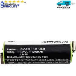 1.2V Battery Replacement for Moser ChroMini 1591/1591Q/1591B,  Fully Compatible with 1591-0062, 1591-0067 ,1590-7291