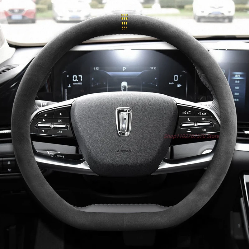 

For BESTUNE B70 T77 55 X40 T33 B30 B50 T99 Non-Slip Four Season Universal Suede Steering Wheel Cover Car Interior Accessory