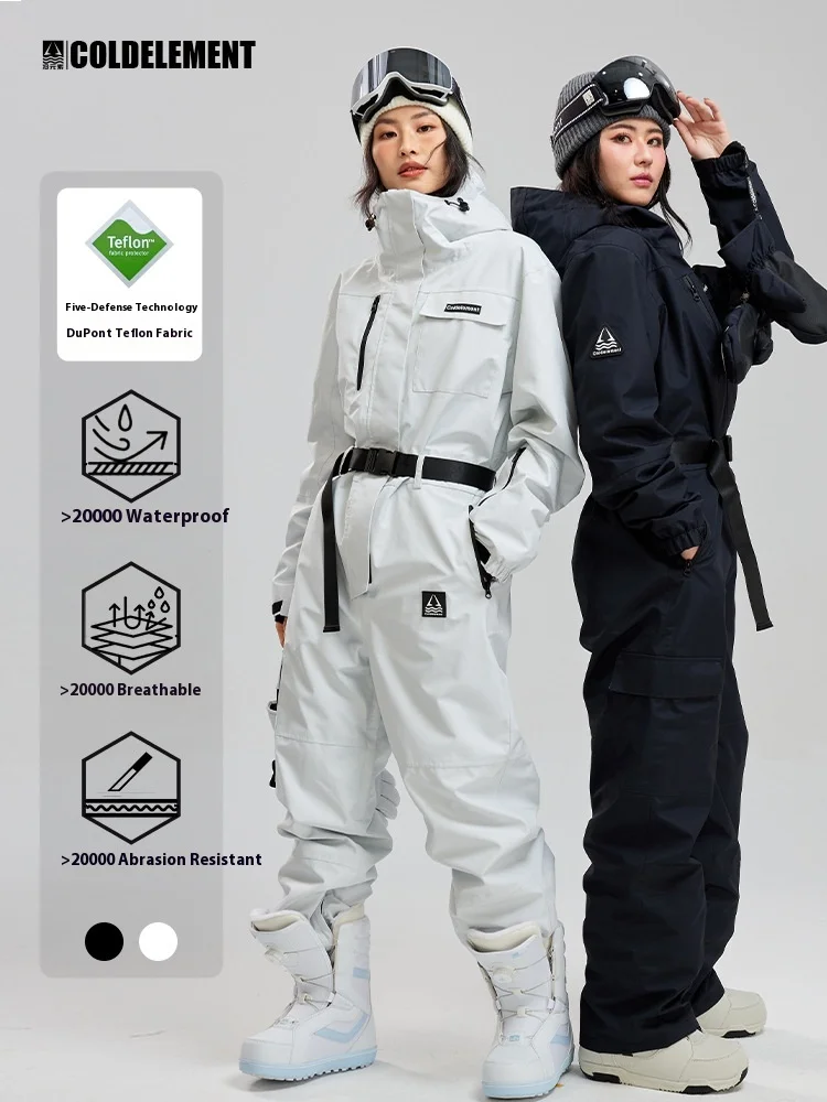 

New One-Piece Ski Suits For Both Men And Women, Warm And Waterproof Outdoor Ski Jackets And Workwear