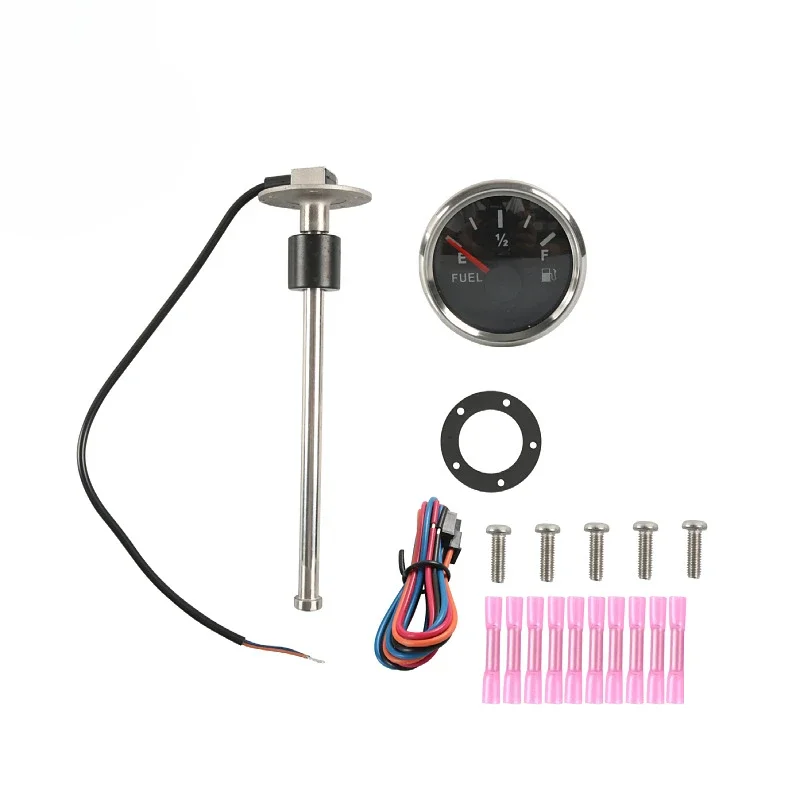 8-Inch 200mm marine fuel level sensor + 52mm fuel gauge kit, common for RVs and yachts