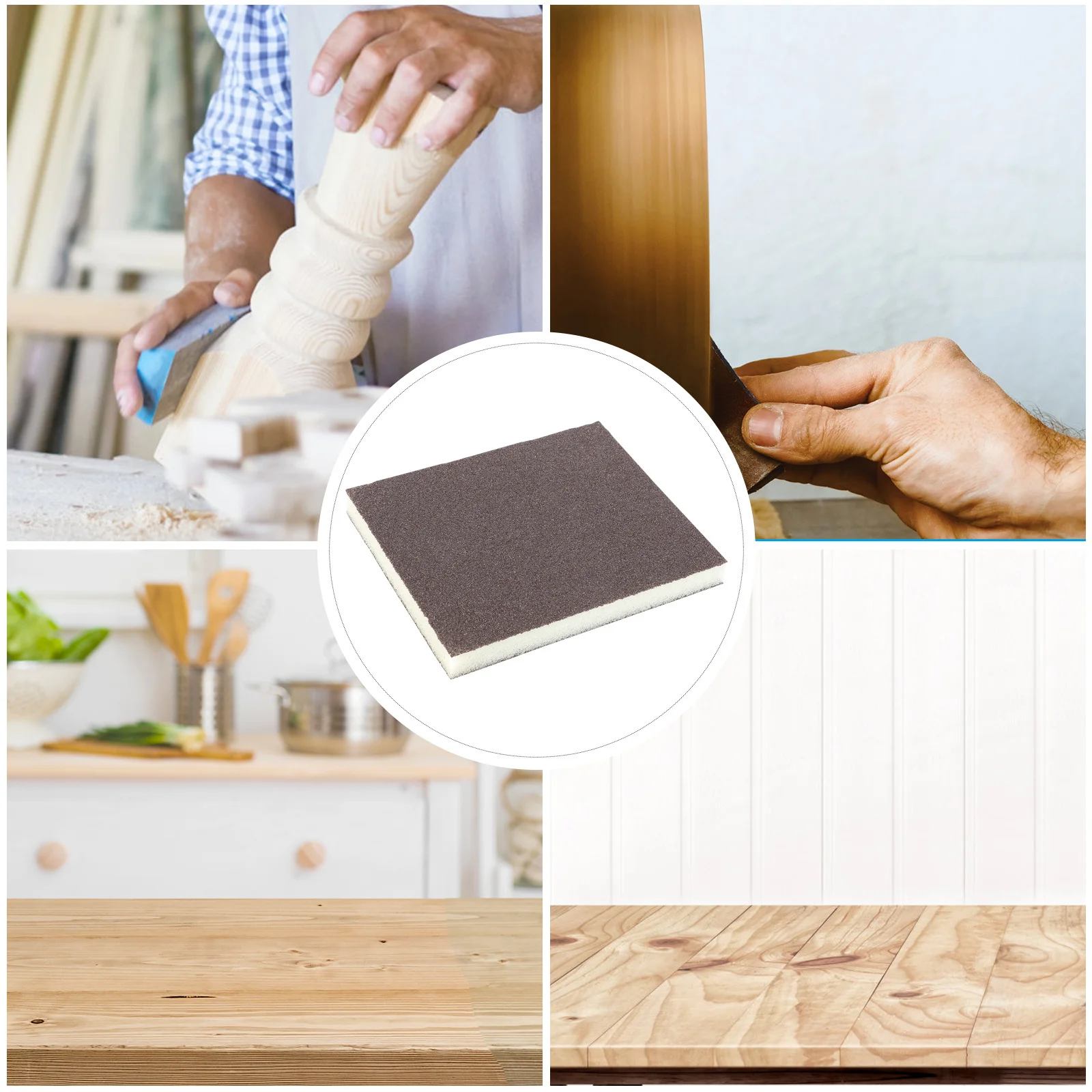 20Pcs Sandpaper Block Sponge Sandpapers Durable Double-Sided Sanding Sponge Pads for Polishing Wood Furniture Floor Grinding