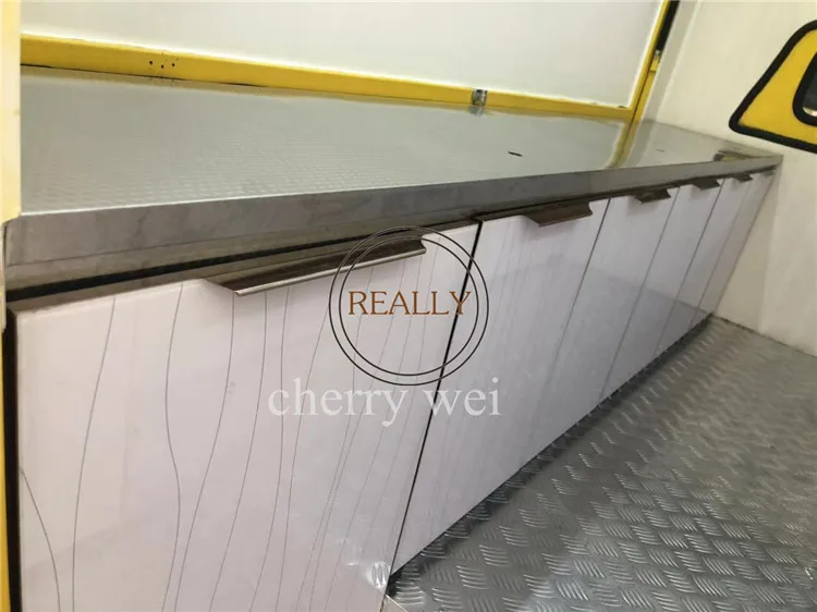 EXW Pri 510*170*264 Cm Vendita calda Carrello mobile per alimenti a combustibile/camion per alimenti a benzina/carretto per alimenti a gas Gelato