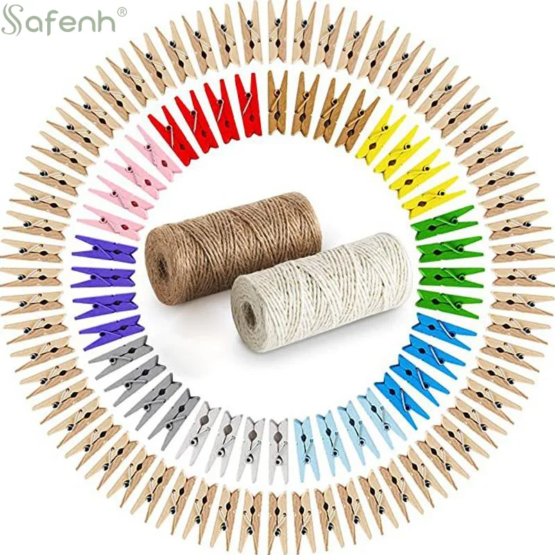 1Set High Quality Pine 100M DIY Jute Twine Burlap String Hemp Rope Party Wedding Wrapping Cords Thread Scrapbooking Decor