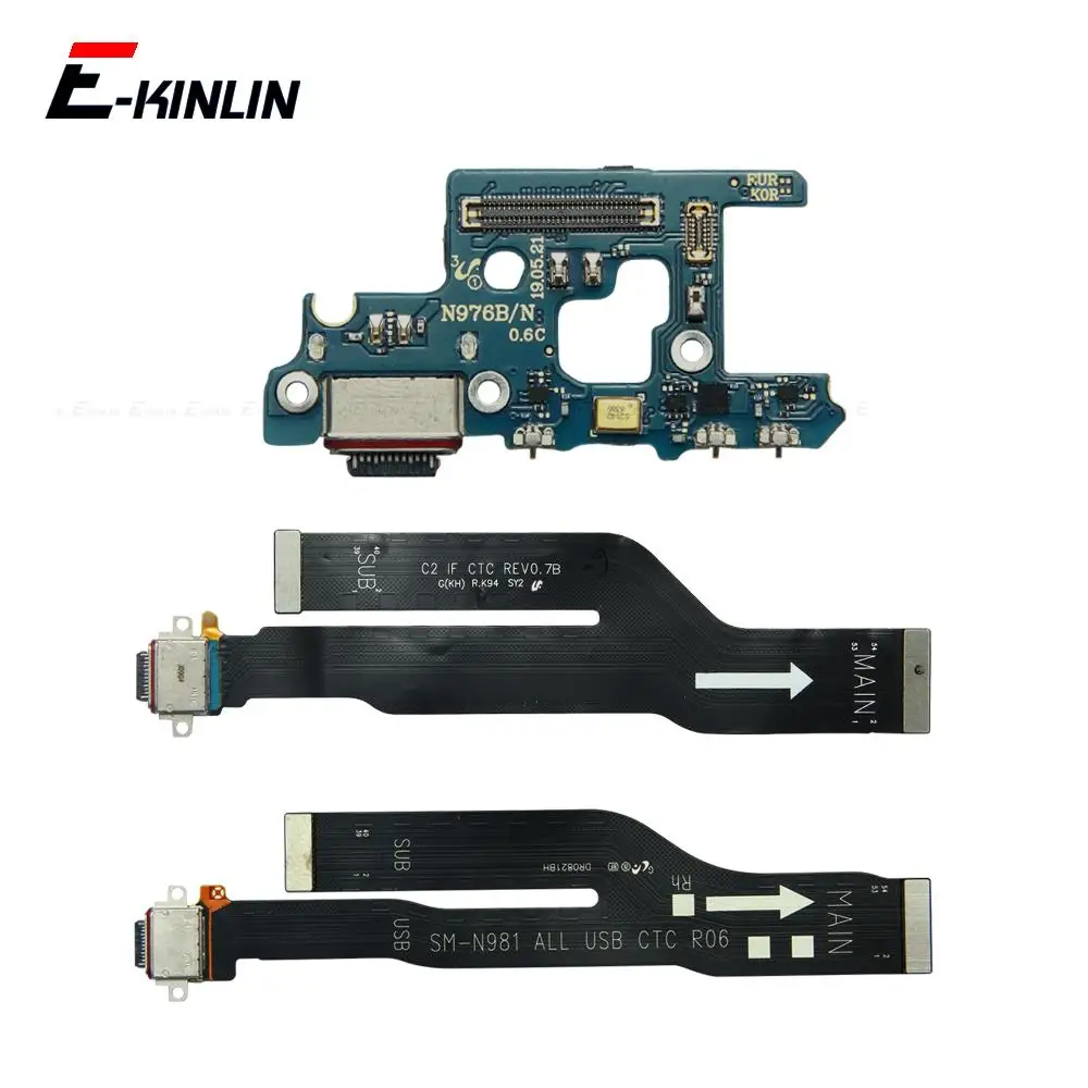 Power Fast Charger Dock USB Charging Port Plug Board With Mic Flex Cable For Samsung Galaxy Note 8 9 10 Plus Lite 20 Ultra Parts