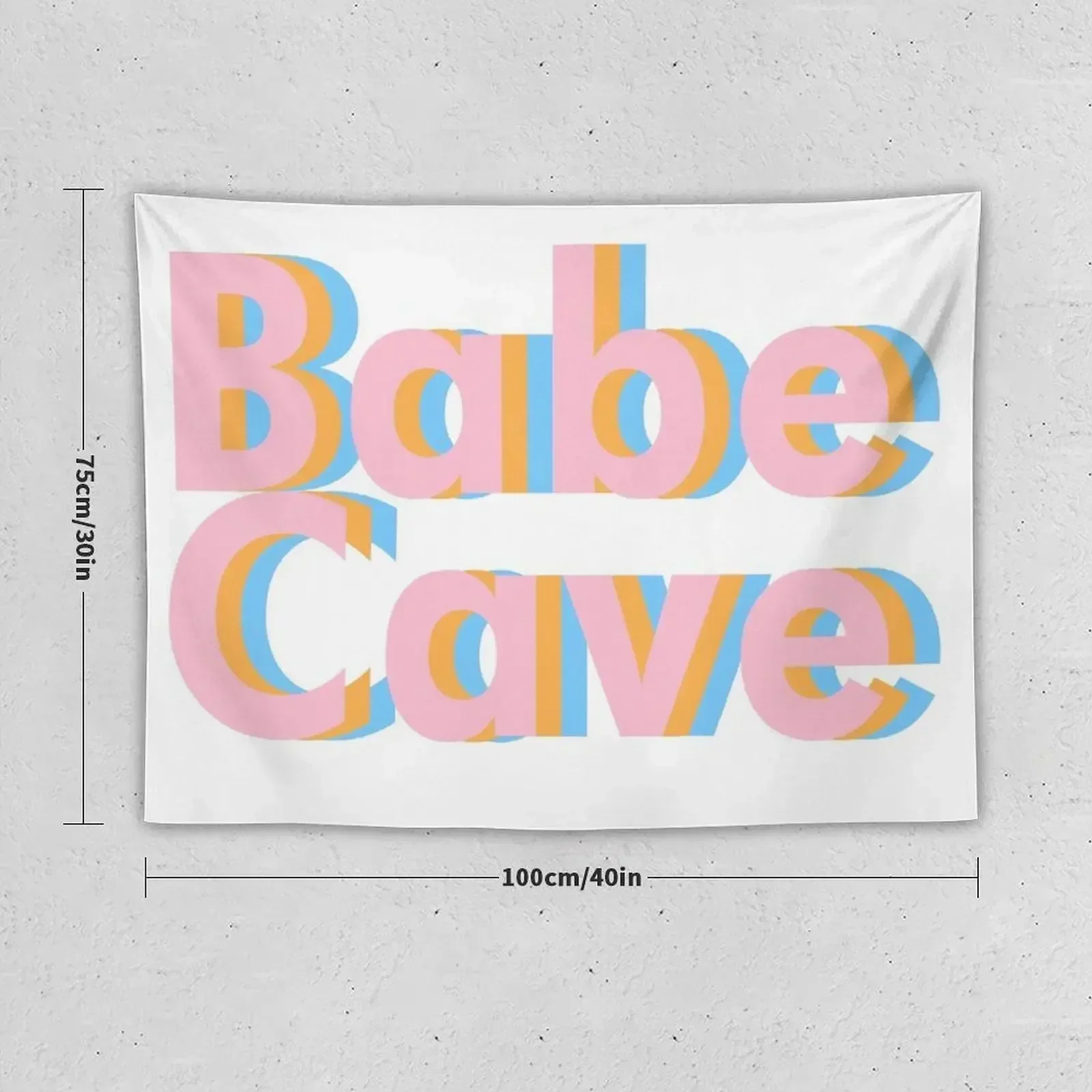 Babe Cave Retro Dope 70s Bright Typography Tapestry Anime Decor Home Decorators Decor Home Decorations For Room Tapestry