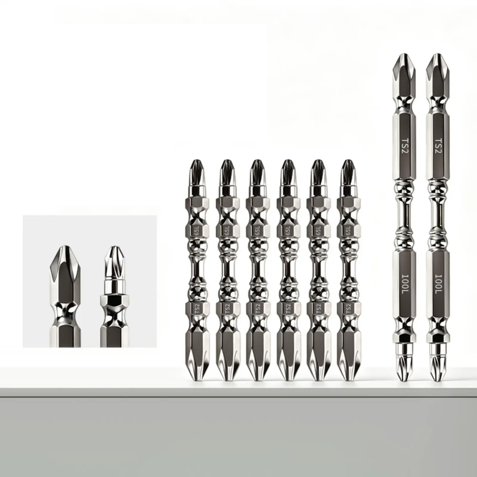 Screwdriver Bit Set Magnetic Heavy Duty Metal Hex Shank Anti-Slip Hand Tools 10-Piece Power Drill Screwdriver Bits For view 3