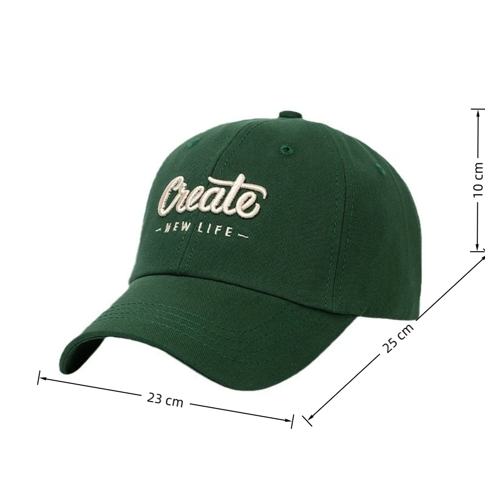 Einfache Baseballkappe mit breitem Schirm, Buchstaben-Stickerei, Sonnenschutz-Schirmmütze, tiefer Schirm, Sonnenschutzhut für Damen und Herren – Detail 1