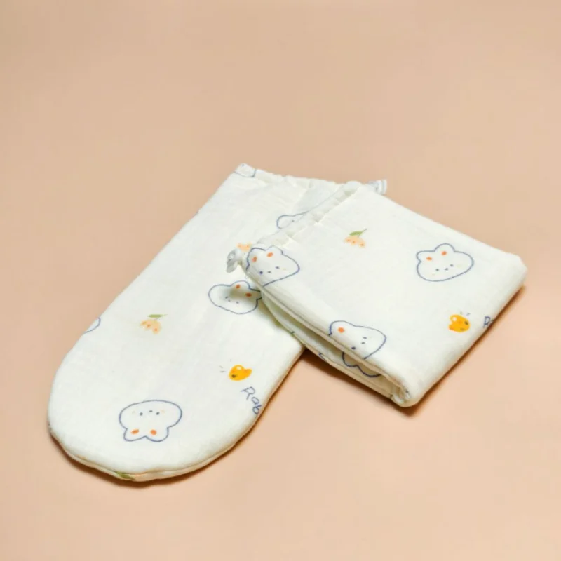 Autumn Winter Thick Pure Cotton Gauze Quilted Sleeping Socks Couple Adjustable Cuff Foot Covers Cute Cartoon Home Warm Socks﻿
